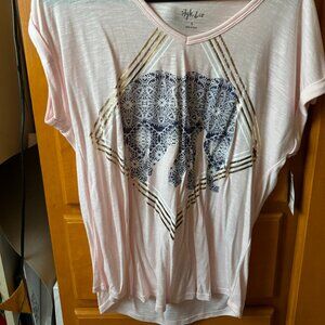 Pink T-Shirt with Elephant